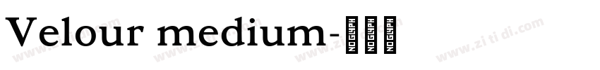 Velour medium字体转换